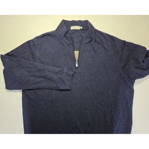 Peter Millar Crown Comfort Mens Size XL‎ Blue 1/4 Zip Pullover